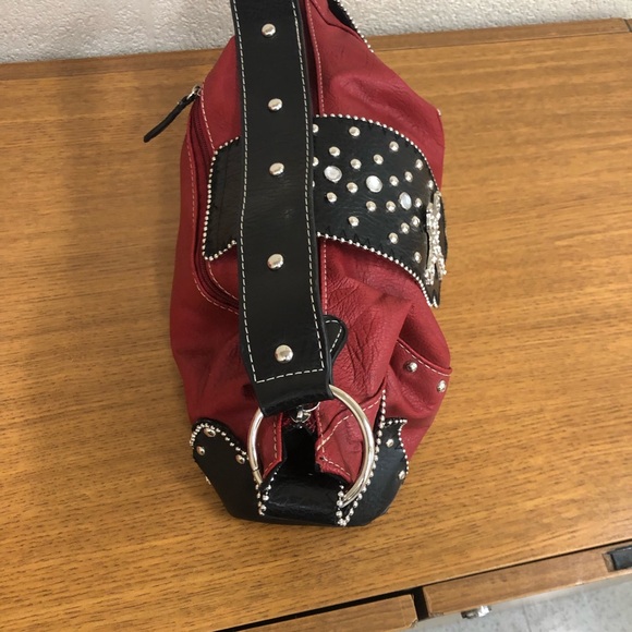 Black and dark red bag - Picture 5 of 8